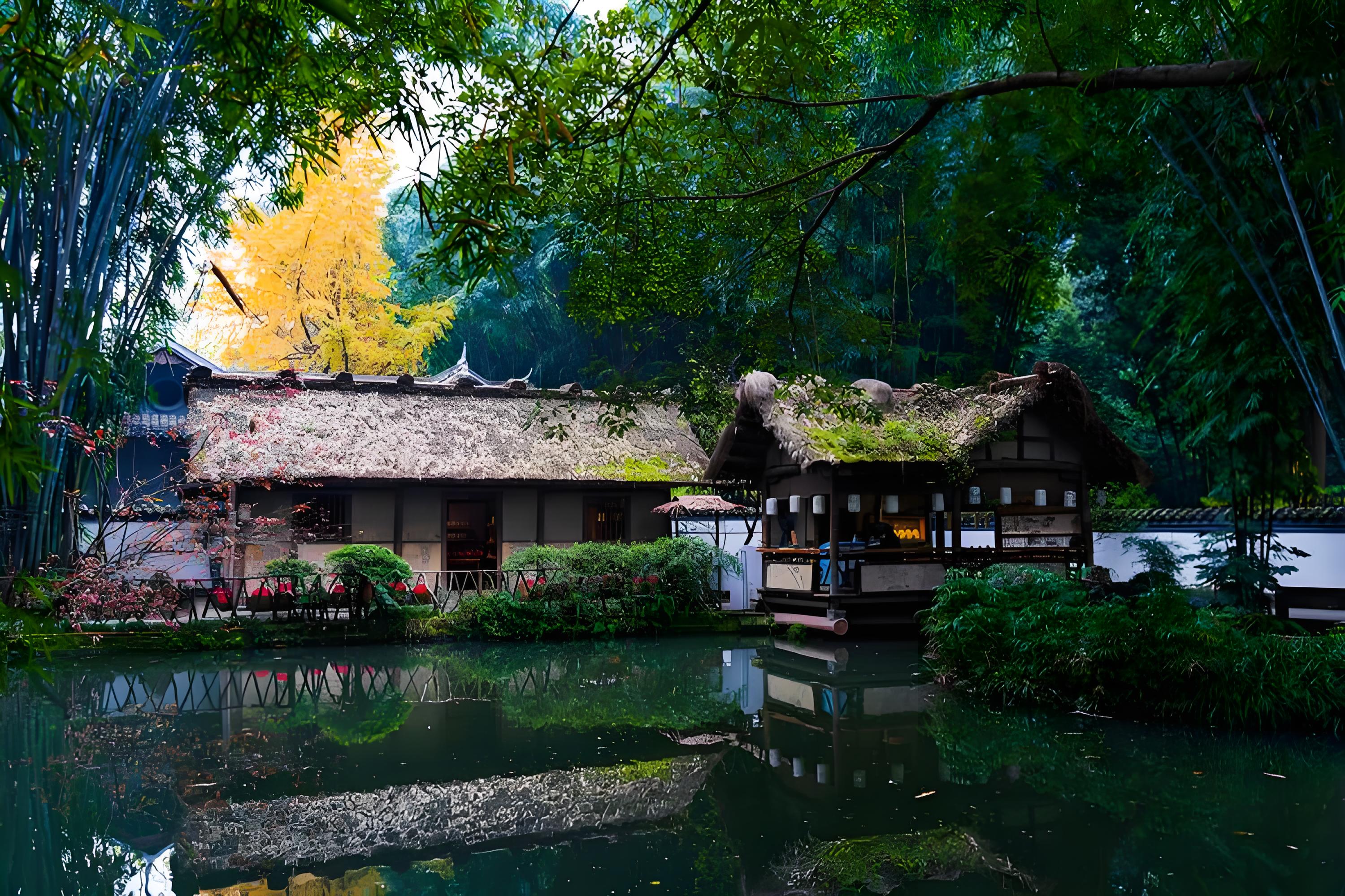 Du Fu Thatched Cottage in Chengdu.