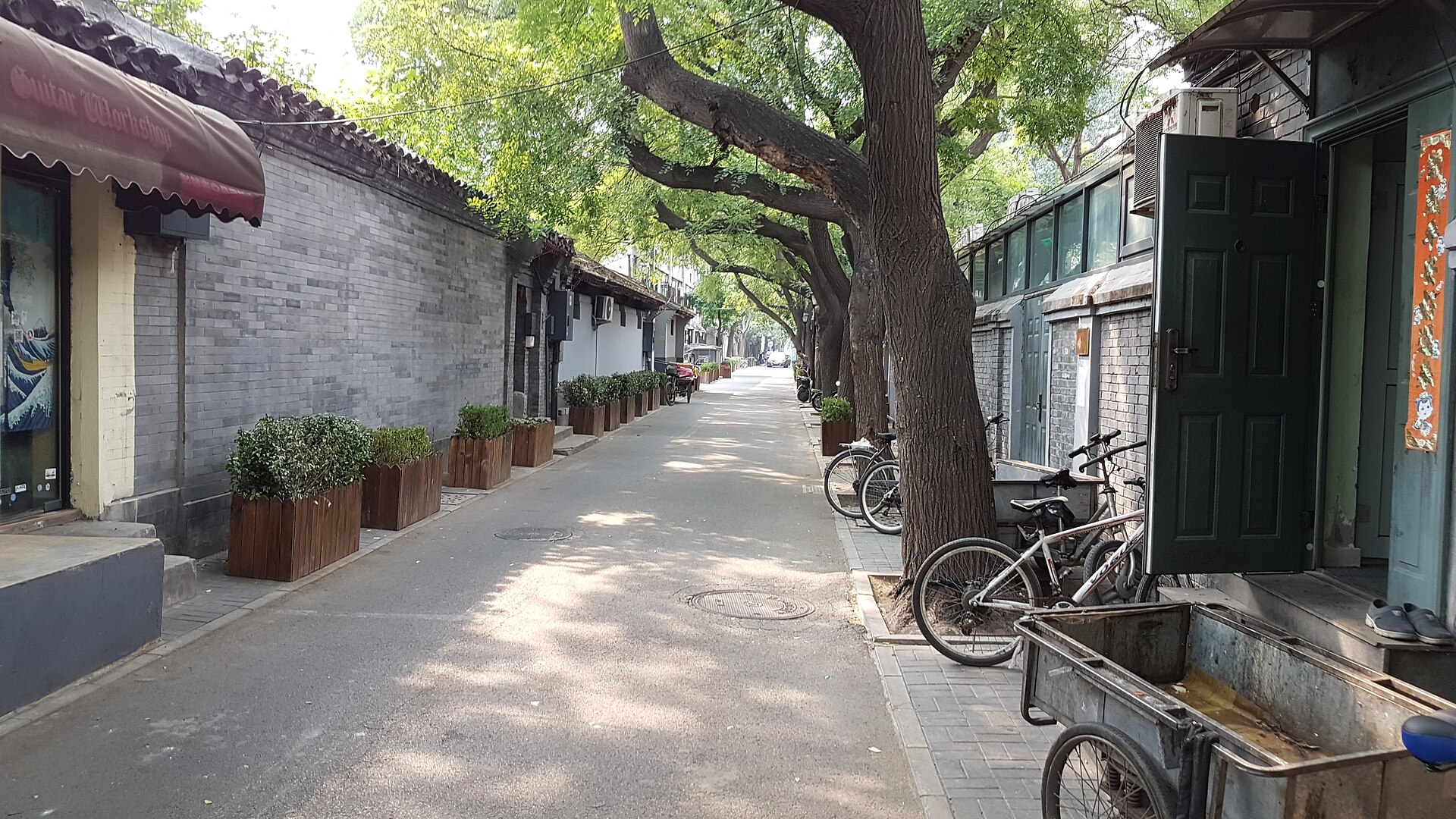 Nanluoguxiang street scene in Beijing.