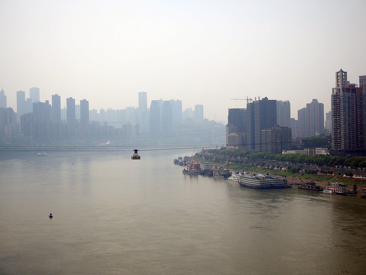 Yangtze River Cableway in Chongqing.
