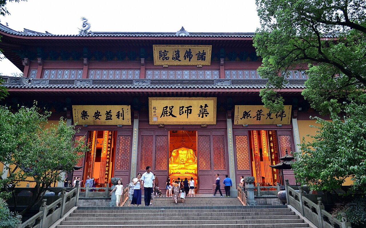 Lingyin Temple architecture in Hangzhou.
