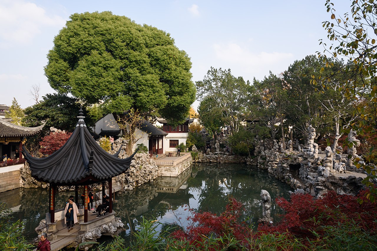 Rock formations at Lion Grove Garden in Suzhou.