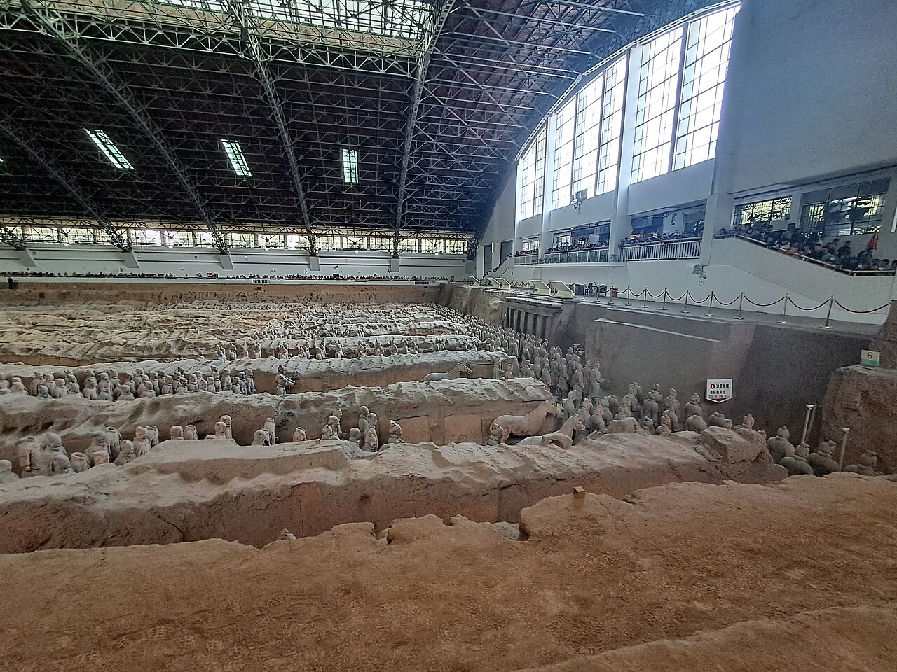 Rows of Terracotta Army figures near Xi'an.