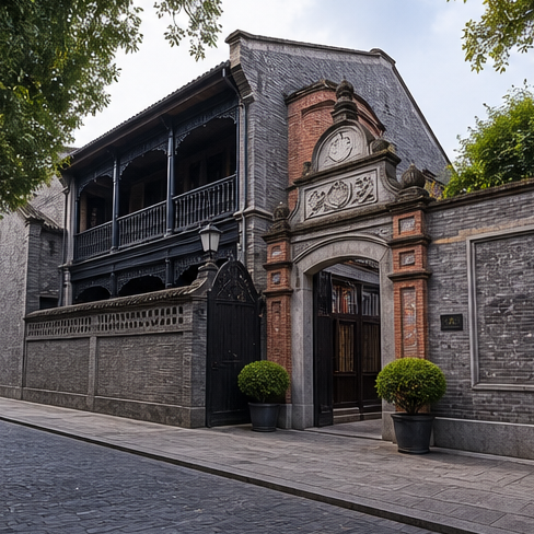 Historic lane-house residence atmosphere in Shanghai.
