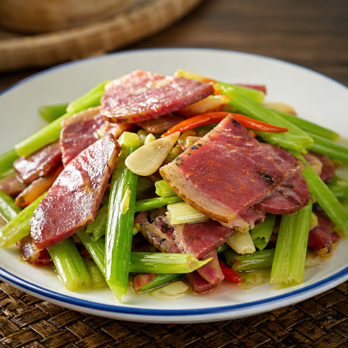 Jinhua ham used as a salty flavoring ingredient.
